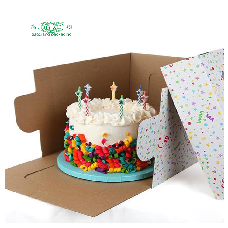 批发粉色婚礼礼品设计圆形圆柱方形包装 10 12 英寸彩盒包装高蛋糕纸盒