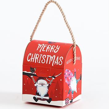 定制批发创意圣诞礼物折叠手提包圣诞苹果纸袋