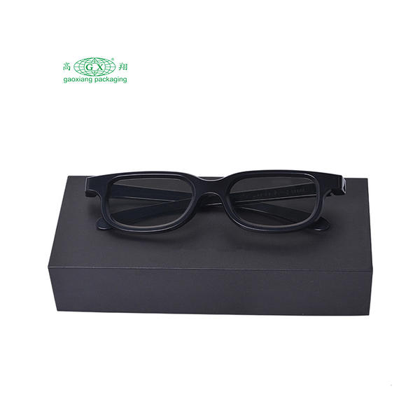 定制优质出厂价黑色金色标志眼镜礼品包装盒