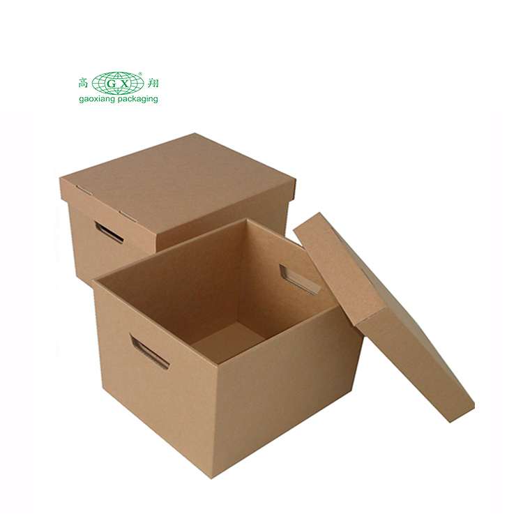 高品质瓦楞纸移动箱纸板档案箱，用于重型存储